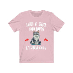 Just A Girl Who Loves LaPerm Cats Shirt - LaPerm cat print design