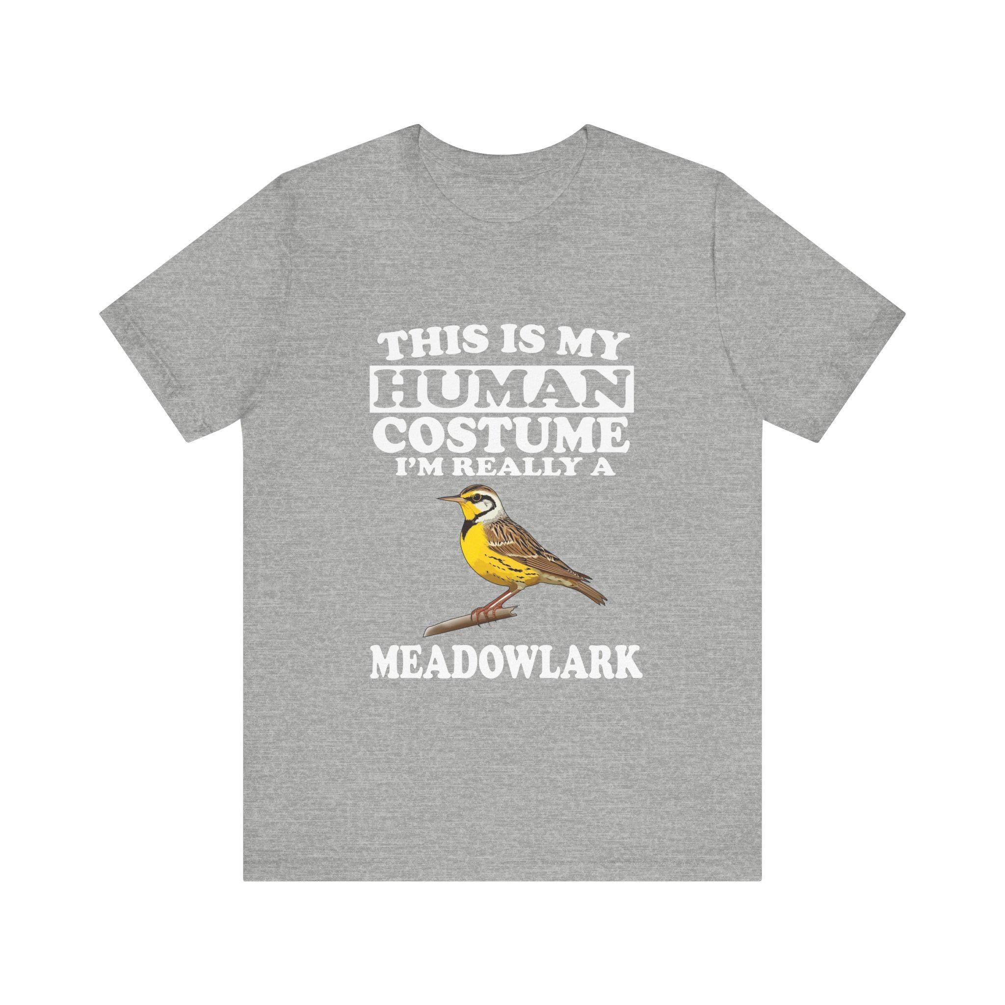 This Is My Human Costume I'm Really A Meadowlark Bird Shirt, Meadowlark Lover Shirt, Birding Shirt, Bird Funny Gift, Animal Shirt Image 2