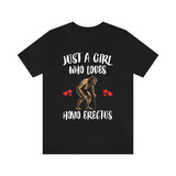 Just A Girl Who Loves Homo Erectus Shirt, Neanderthal Lover Shirt, Homo Erectus Shirt, Cave Man Funny, Animal Adult Kids Image 2