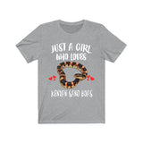 Just A Girl Who Loves Kenyan Sand Boas Snakes Shirt, Boa Lover Shirt, Boa Shirt, Snake Lover Gift, Animal Shirt Image 1