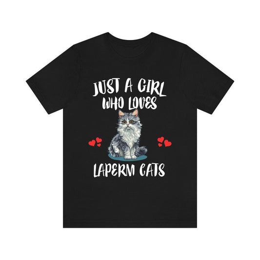 Just A Girl Who Loves LaPerm Cats Shirt - LaPerm cat print design
