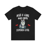 Just A Girl Who Loves Laperm Cats Shirt, Laperm Cat Lover Shirt, Cat Shirt, Cat Lover Gift, Animal Shirt Image 1