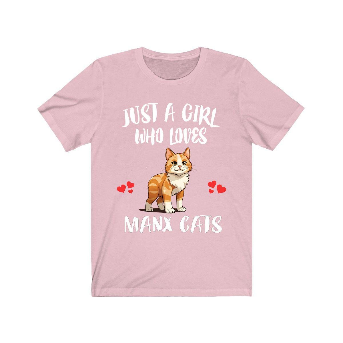 Just A Girl Who Loves Manx Cats Shirt, Manx Cat Lover Shirt, Cat Shirt, Cat Lover Gift, Animal Shirt Image 4
