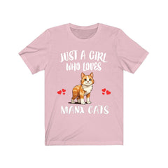 Just A Girl Who Loves Manx Cats Shirt - Manx cat print design