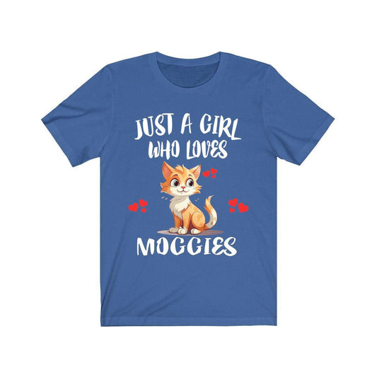Just A Girl Who Loves Moggies Cats Shirt - moggy cat print design