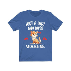 Just A Girl Who Loves Moggies Cats Shirt - moggy cat print design