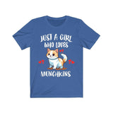 Just A Girl Who Loves Munchkings Cats Shirt, Munchking Cat Lover Shirt Image 2