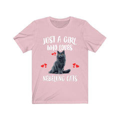 Just A Girl Who Loves Nebelung Cats Shirt - Nebelung cat print design