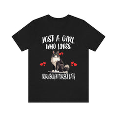 Just a girl who loves Norwegian Forest cats Viking longhaired cat tee