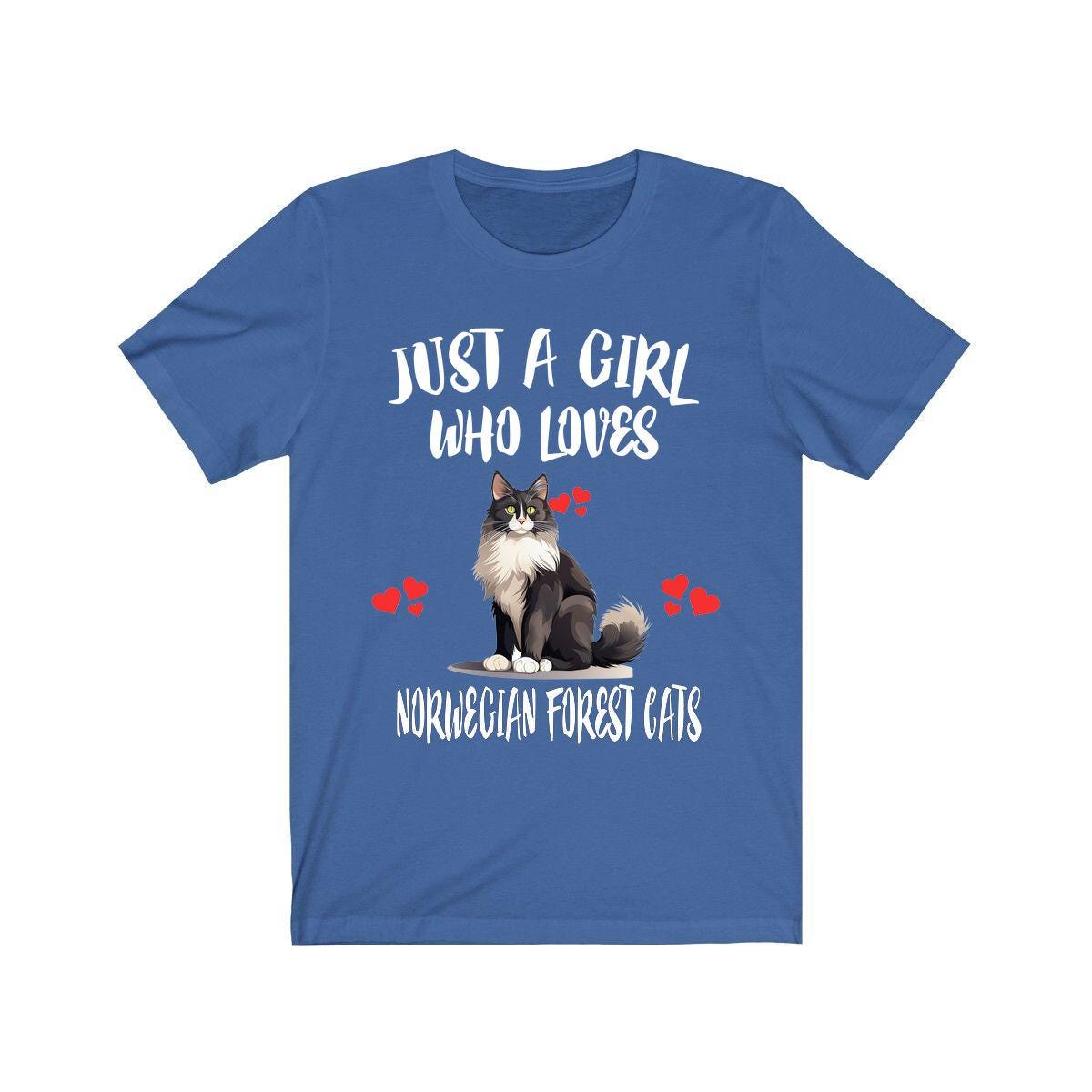 Just A Girl Who Loves Norwegian Forest Cats Shirt, Norwegian Cat Lover Shirt Image 4