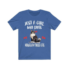 Just a girl who loves Norwegian Forest cats Viking longhaired cat tee