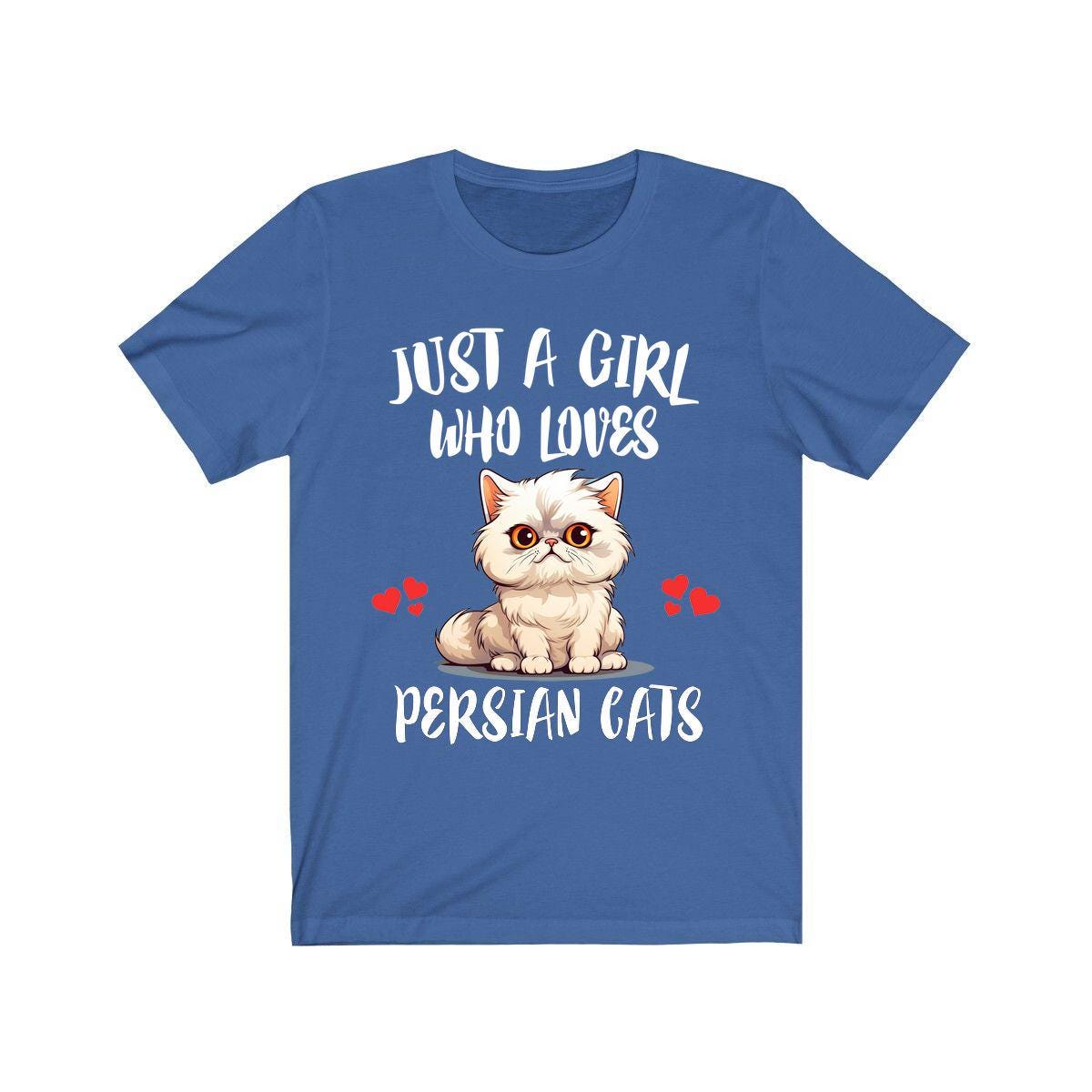 Just A Girl Who Loves Persian Cats T-Shirt Cat Lover Gift Image 2