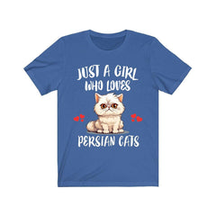 Persian Cat T-Shirt for Girls - persian cat print design