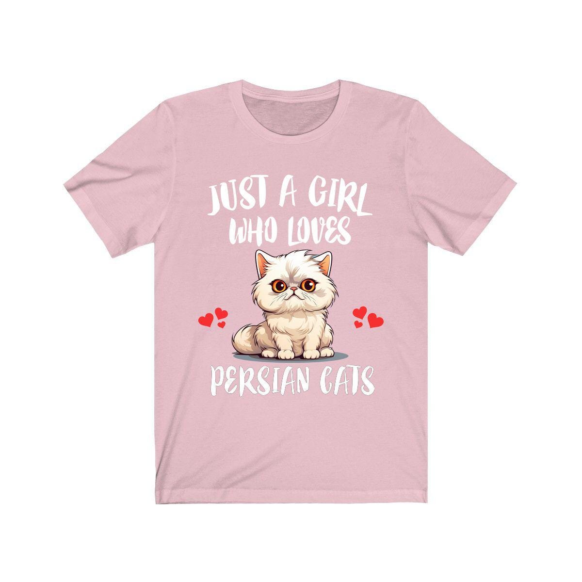 Just A Girl Who Loves Persian Cats T-Shirt Cat Lover Gift Image 4