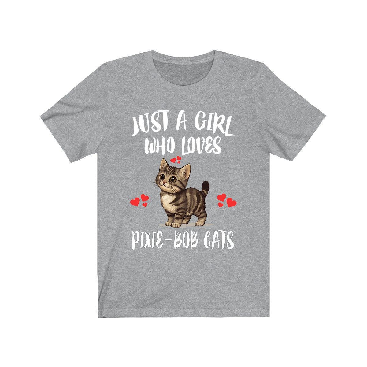Just A Girl Who Loves Pixie Bob Cats T-Shirt Cat Lover Gift Image 1
