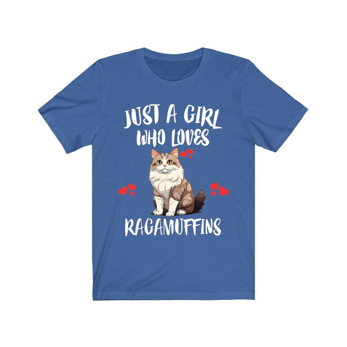 Just A Girl Who Loves Ragamuffins Cats T-Shirt Cat Lover Gift Image 2