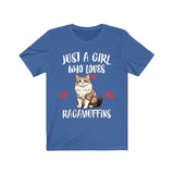 Just A Girl Who Loves Ragamuffins Cats T-Shirt Cat Lover Gift Image 2