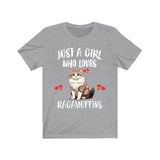 Just A Girl Who Loves Ragamuffins Cats T-Shirt Cat Lover Gift Image 3