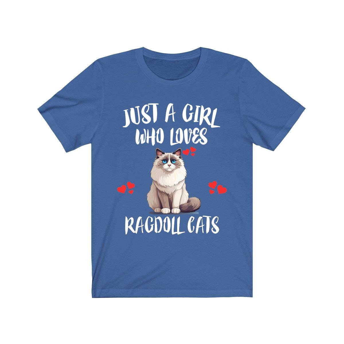Just A Girl Who Loves Ragdoll Cats T-Shirt Cat Lover Gift Image 2