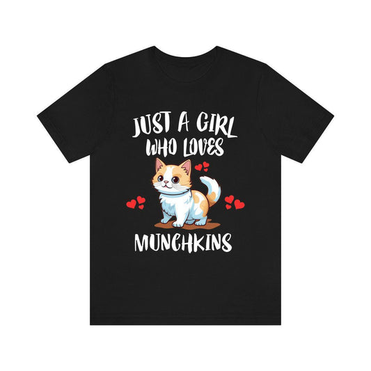 Just A Girl Who Loves Munchkin Cats Shirt - Munchkin cat print design