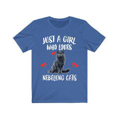 Just A Girl Who Loves Nebelung Cats Shirt - Nebelung cat print design