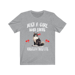 Just a girl who loves Norwegian Forest cats Viking longhaired cat tee
