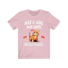 Just A Girl Who Loves Orange Tabbies Cats Shirt - orange tabby print design