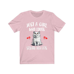 Selkirk Rex Cat T-Shirt for Girls - selkirk rex print design
