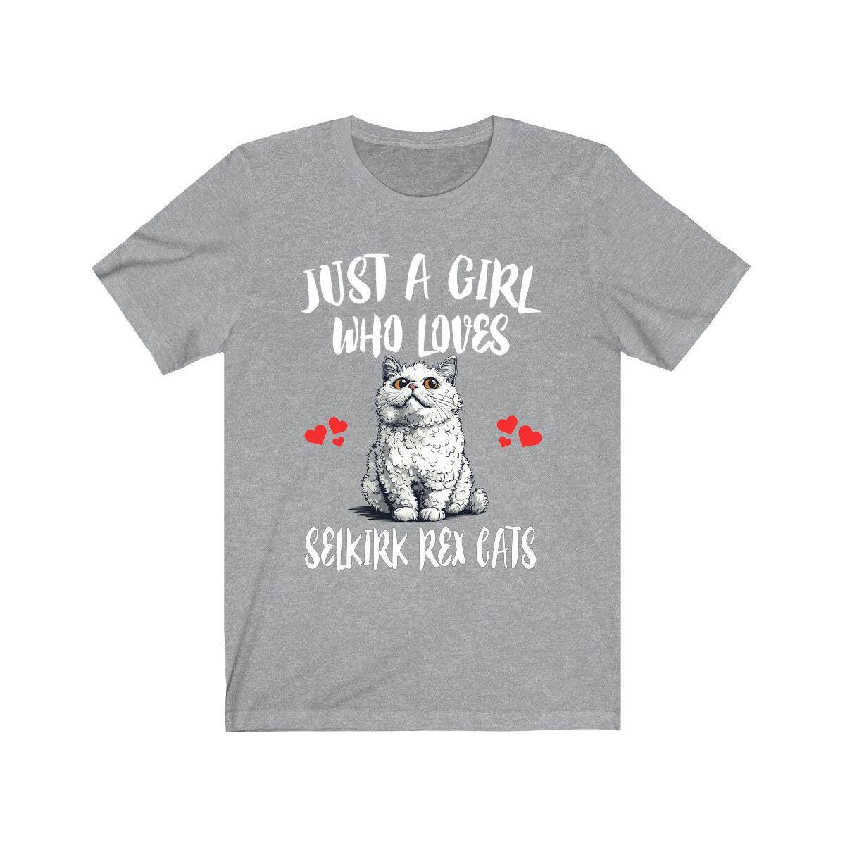 Just A Girl Who Loves Selkirk Rex Cats T-Shirt Cat Lover Gift Image 3