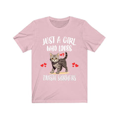 Domestic Shorthair Cat T-Shirt for Girls - cat print design