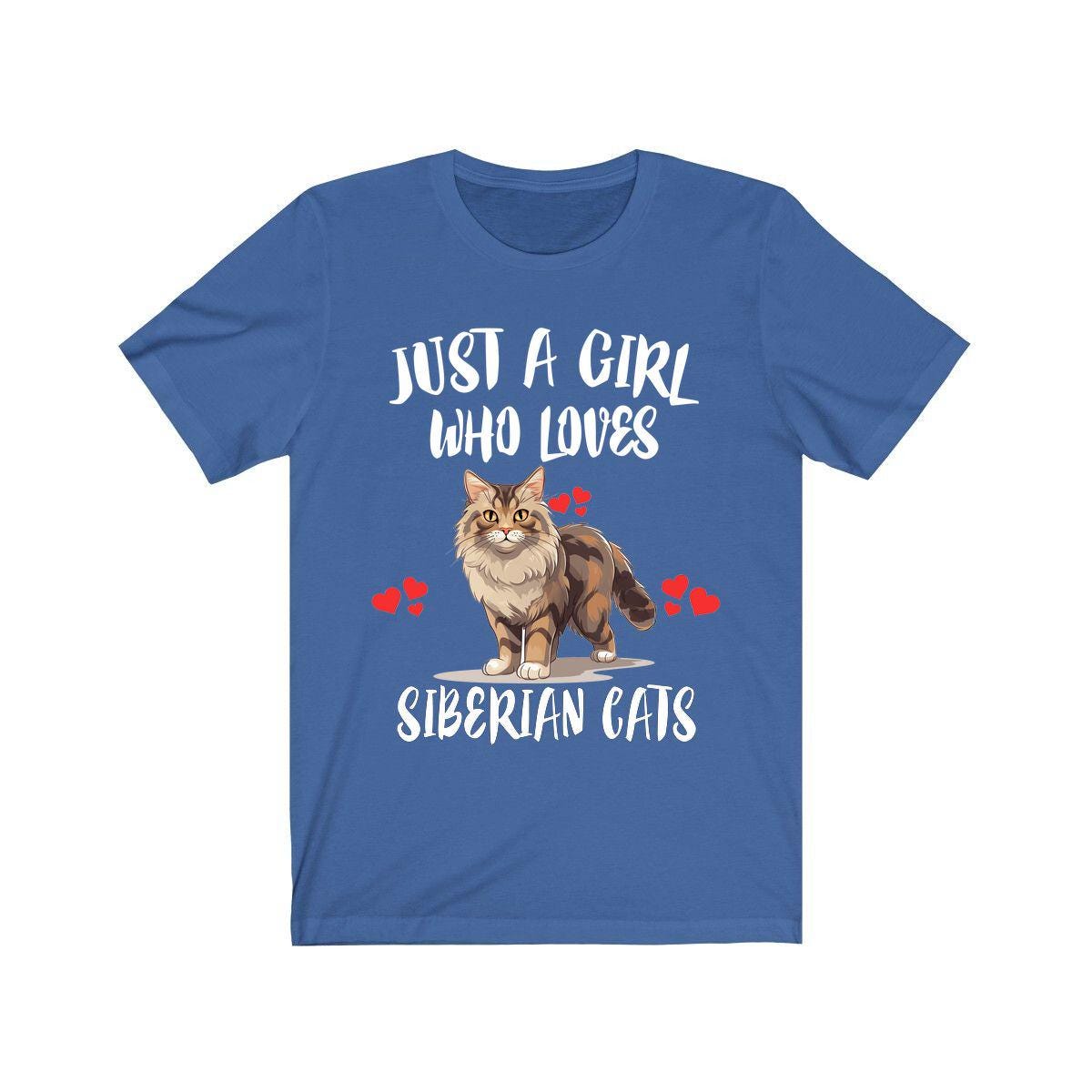 Just A Girl Who Loves Siberian Cats T-Shirt Cat Lover Gift Image 2