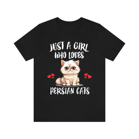 Persian Cat T-Shirt for Girls - persian cat print design