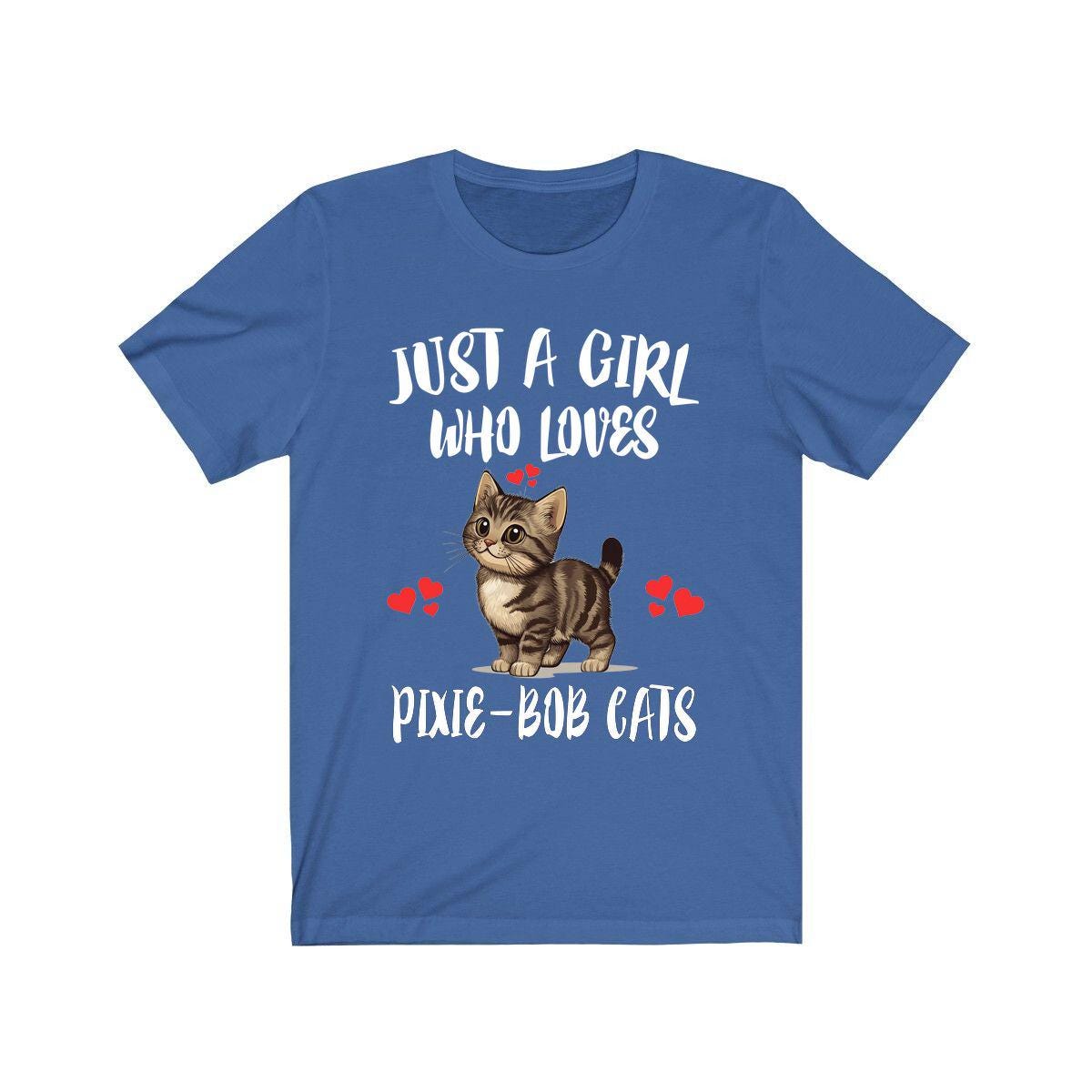 Just A Girl Who Loves Pixie Bob Cats T-Shirt Cat Lover Gift Image 3