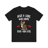 Just A Girl Who Loves Pixie Bob Cats T-Shirt Cat Lover Gift Image 2