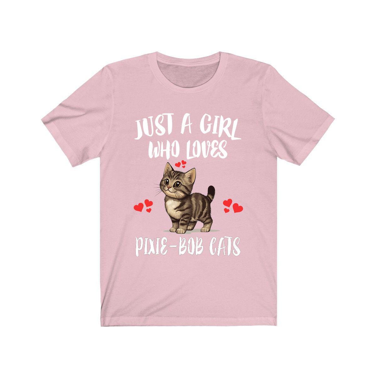 Just A Girl Who Loves Pixie Bob Cats T-Shirt Cat Lover Gift Image 4