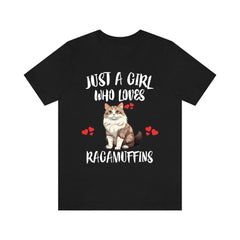 Ragamuffin Cat T-Shirt for Girls - ragamuffin cat print design