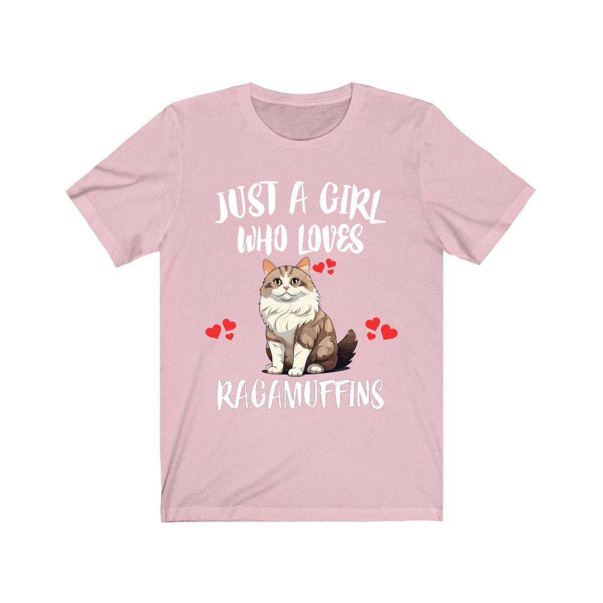 Just A Girl Who Loves Ragamuffins Cats T-Shirt Cat Lover Gift Image 4