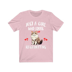 Ragamuffin Cat T-Shirt for Girls - ragamuffin cat print design