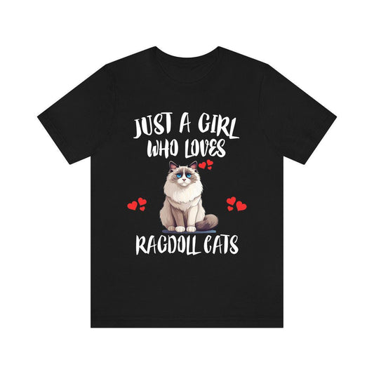 Ragdoll Cat T-Shirt for Girls - ragdoll cat print design