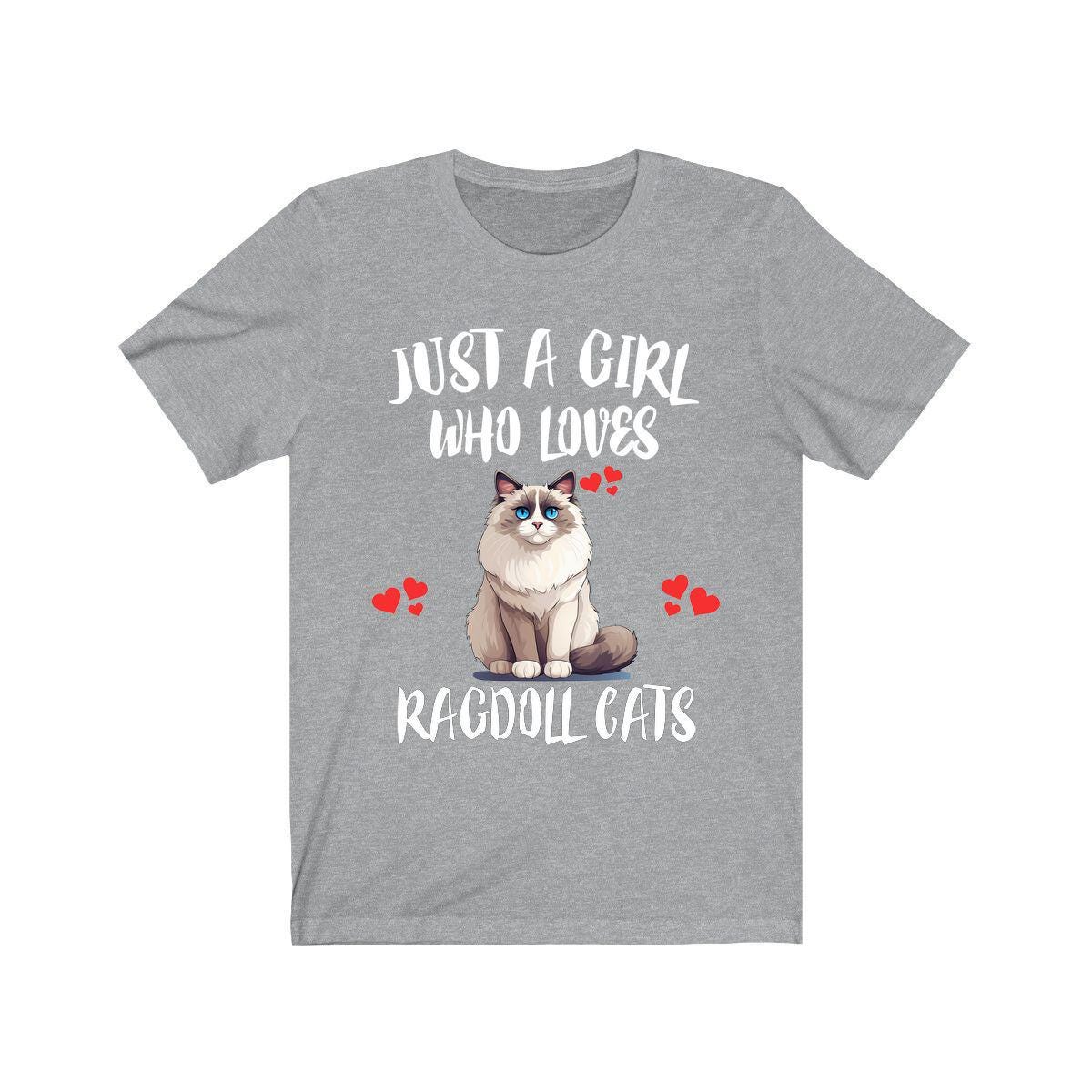 Just A Girl Who Loves Ragdoll Cats T-Shirt Cat Lover Gift Image 3