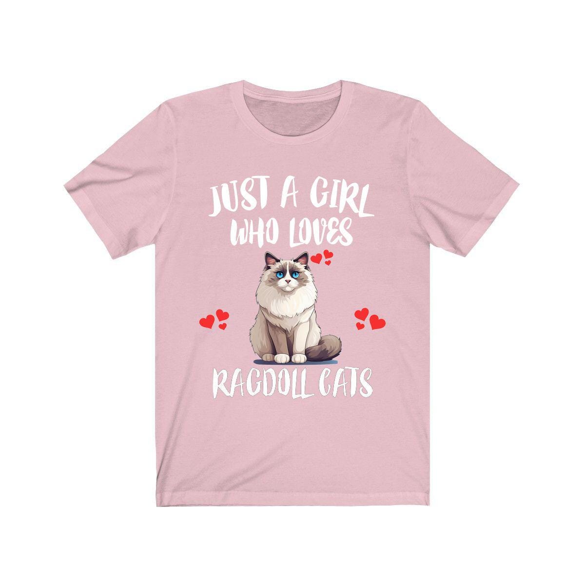 Just A Girl Who Loves Ragdoll Cats T-Shirt Cat Lover Gift Image 4
