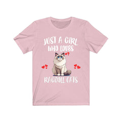 Ragdoll Cat T-Shirt for Girls - ragdoll cat print design