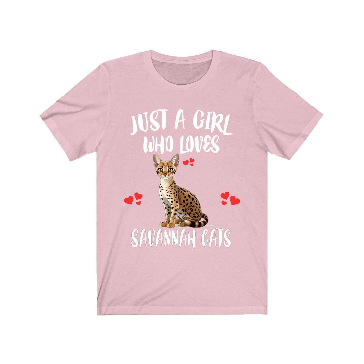 Just A Girl Who Loves Savannah Cats T-Shirt Cat Lover Gift Image 4