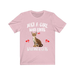 Savannah Cat T-Shirt for Girls - savannah cat print design