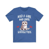 Just A Girl Who Loves Scottish Folds Cats T-Shirt Cat Lover Gift Image 2