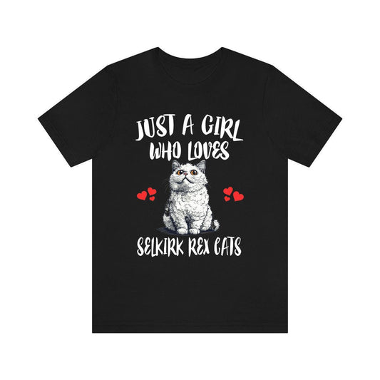 Selkirk Rex Cat T-Shirt for Girls - selkirk rex print design