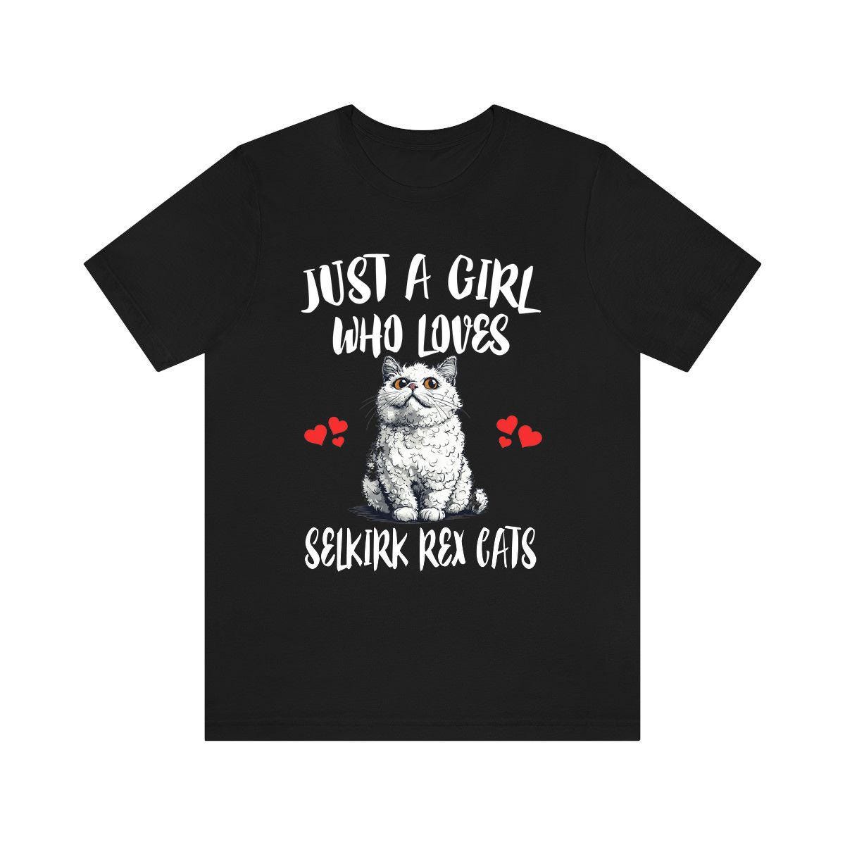 Just A Girl Who Loves Selkirk Rex Cats T-Shirt Cat Lover Gift Image 1
