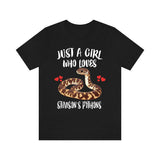 Just A Girl Who Loves Stimson's Pythons Snakes Shirt, Python Lover Gift Image 1
