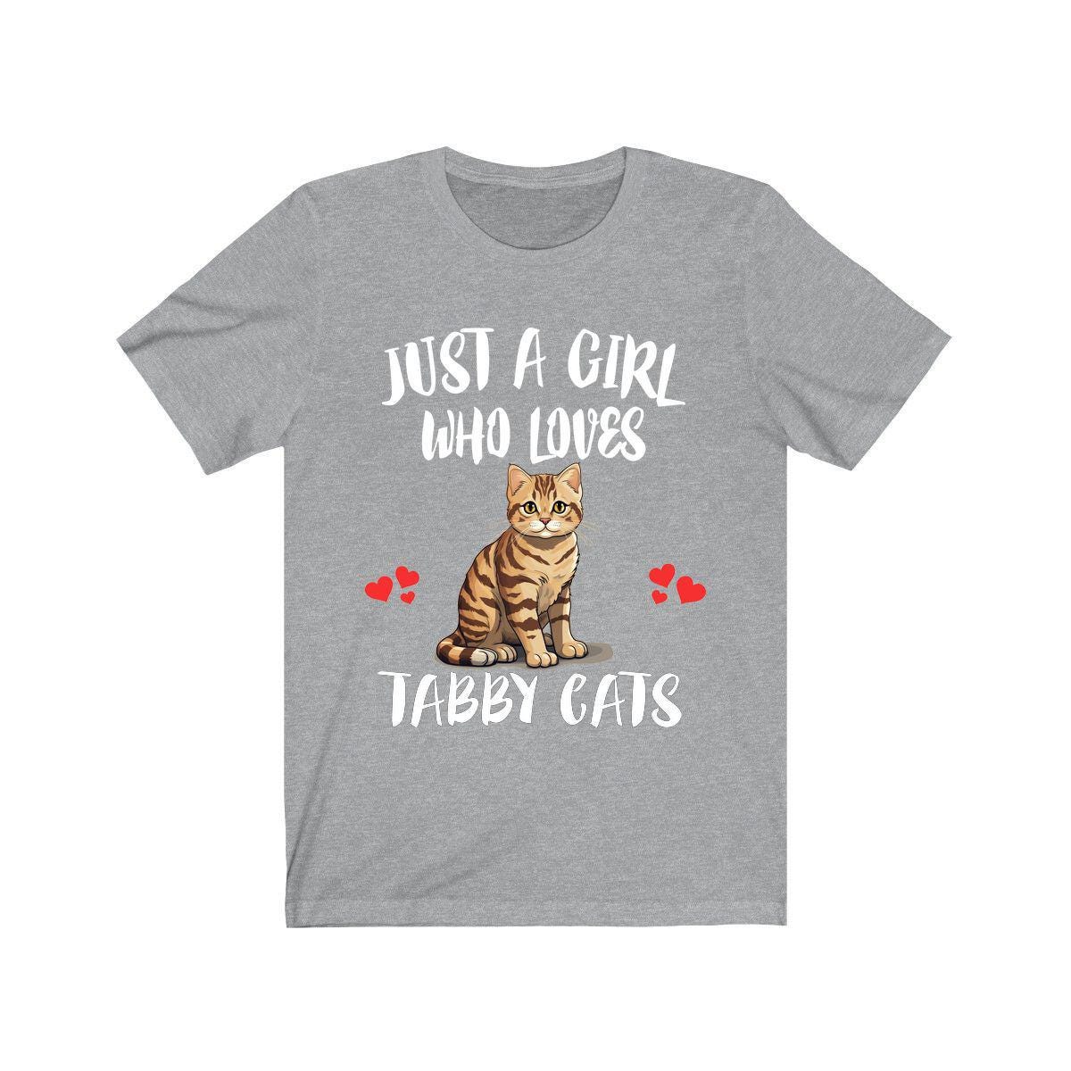 Just A Girl Who Loves Tabby Cats Shirt, Cat Lover Shirt Image 3