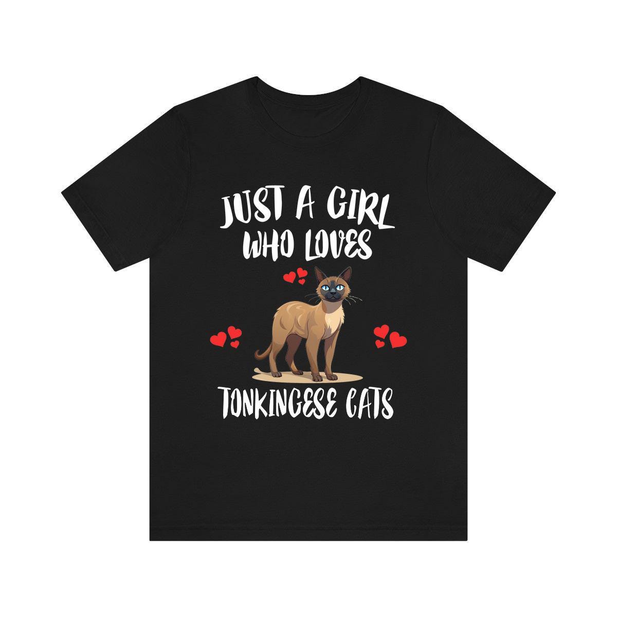 Just A Girl Who Loves Tonkingese Cats Shirt, Cat Lover Shirt Image 1